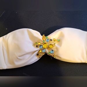 Victoria's Secret White Bandeau Bikini Top